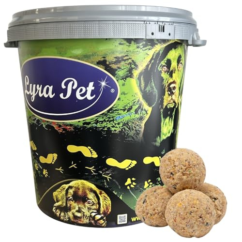 Lyra Pet® 100 Meisenknödel ohne Netz à 90 g = 9 kg in 30 L Tonne Wildvögel | Energielieferant für Wildvögel - Mineralstoffreiches Wildvogelfutter für das ganze Jahr - Fetthaltig & Nährstoffreich