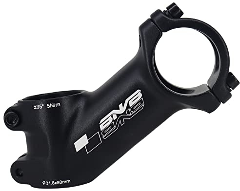 PLATTBK Cykelstam 31,8 mm 35 grader, aluminiumlegering styrstam för mountainbike, vägcykel, BMX, MTB, cykling (80 mm)