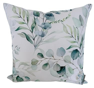 CB Home & Style Outdoor Garten Kissen Wasserabweisend Wasserfest 45 x 45 cm mit Füllung (Eucalyptus4)
