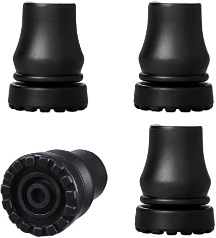 4 st promenadkäppar gummispetsar 3/4 tum 20 mm slitstark gummikäppspets halkskydd TPR ersättning gummispetsar för käppar, promenadpinnar, vandringskäpp, seniorkryckor