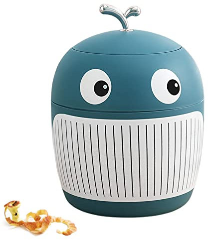 Rianpesn Simpatica pattumiera,Contenitore per immondizia per Cestino per rifiuti Piccolo a Forma di Balena | Contenitore per immondizia da Tavolo Ecologico per cassettiera
