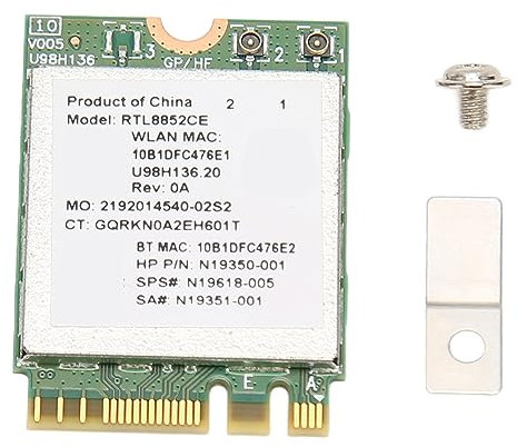 Jiawu Scheda Wireless per Laptop, Scheda Wireless WiFi 6E Interfaccia NGFF M.2 2,4 GHz 5 GHz 6 GHz Triple Band per Computer