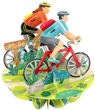 Santoro Pirouette 3D Pop Up Grußkarte - Radsport, Fahrrad - Für Ihn, Für Papa, Geburtstag, Vatertag