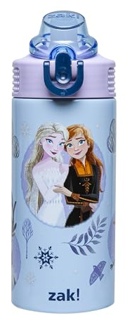 Zak Designs Disney Frozen Sage 14oz Leak-Proof Straw Kids Water Bottle