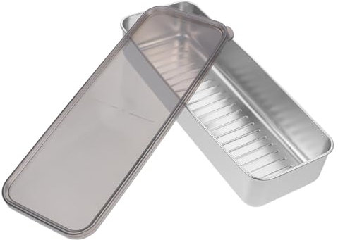 PRETYZOOM cajón para verduras de acero inoxidable Calentador Hundir organizador frigorífico organizador de refrigerador contenedores de nevera contenedor de tocino para refrigerador páginas