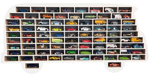 MOLILAND Sammlervitrine Fächer Setzkasten Holz Sammelbox Kinderzimmerregal, Kinderzimmerdekoration, Hängeregal für Zubehör und Spielzeug