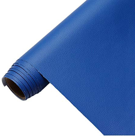 Kunstlederstoff Dark blue 160cm Breit Kuhfell Optik Leder Polsterstoff Bezugsstoff für Autositze, Sofa, Möbel, Basteln, DIY Projekte# Colour: Dark blue(1.6X8m)