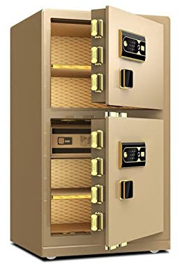 ERSINIAN strongbox Safes Fingerprint Safety Safes Lock Box Cabinet Cash Strongbox Solid Steel Safety Jewelry Storage Money Boxes for Home Office Weapons Cash Use Storage Jewelry Documents strongbox