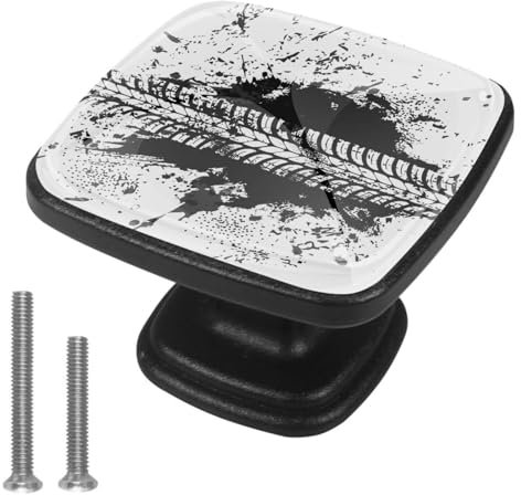 VAPOKF Lot de 4 boutons de tiroir anti-saleté avec vis pour armoire de bureau à domicile