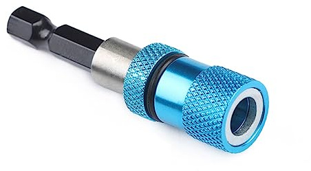 Lurrose Quick Release Extension Bar Magnetic Bit Holder for Ratchet Screwdriver Drill Holder Drill Extension Bar