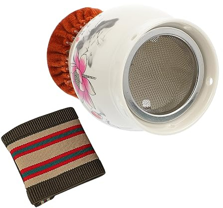 DEARMAMY Copa De Raspado Para Moxibustión Taza De Cerámica De Doble Herramienta De Moxibustión Para Uso Doméstico y Raspado La Piel