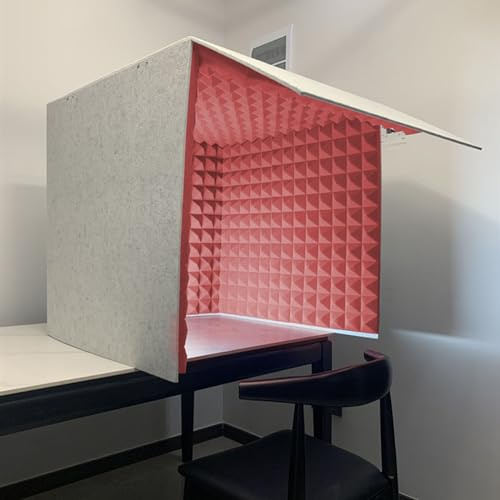 DRFGHK Portable Vocal Booth for Recording, Sound Isolation Room for Home Studio, Self Made Sound Booth Box, Microphone Isolation Shield, Vocal Absorbing Shield, for Home Office and Studio