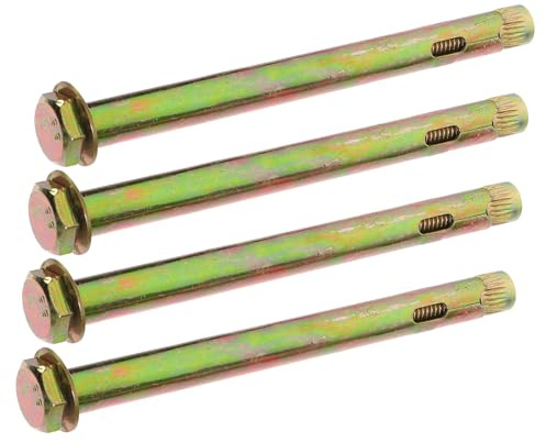 DIYEAH 4Pcs M12x150 Anchor Bolts | Carbon Steel Concrete Sleeve Anchors | Heavy-Duty Expansion Bolts with Nuts & Washers for Masonry & Construction