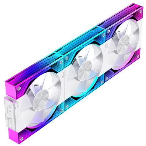 TZMRIT Interstellar-V3 RGB PC Lüfter 120mm,ARGB Daisy Chain Infinity Lüfter | Forward(Abluft)&Reverse Flow(Intake)Austauschbar,PWM Gehäuselüfter 3er Set,68.5CFM/2000 RPM/2.05MMH2O,4PIN PWN & 5V 3PIN ARGB