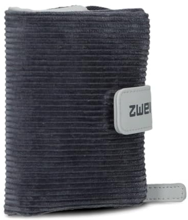 Zwei kleine Damen Geldbörse M.Wallet MW5 Portemonnaie aus weichem Kunstleder, Geldbeutel mit Druckknopf & Reißverschluss-Münzfach, 6 Kartenfächern, 4 Einsteckfächern, 1 Scheinfach (Cord-Polar)