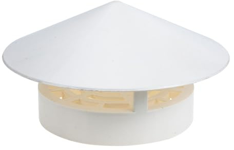 IWOWHERO Copertura Antipioggia per Tubo in PVC Resistente e Ignifuga Cappuccio per Ventilazione Tetto senza Attrezzi Protezione Duratura per Tubo