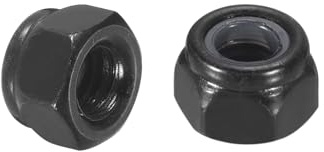 QUARKZMAN 100Pcs Dadi Esagonali Autobloccanti M4 X 0.7 Nero&Nero | Dadi Autobloccanti In Acciaio Al Carbonio Con Insert In Nylon, Per Elementi Di Fissaggio, Con Insert In Nylon
