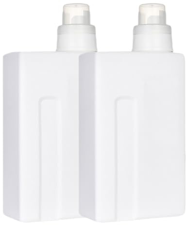 Mikikit Nachfüllbare Waschmittelflaschen 2 Stück 1000ml Auslaufsicheres Design für Duschgel und Flüssigseife Zuhause und Unterwegs