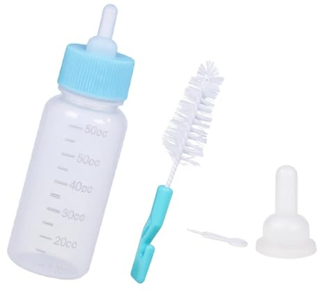 Puppy Pet Nursing Bottle Set, 2 Pcs Kitten Feeding Bottles With Nipples And Brush, For Small Animals, Kittens, Puppies And Rabbits