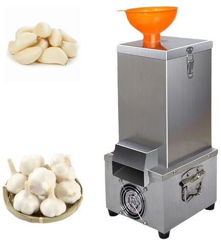 Peladora eléctrica de ajos secos, 300 W, acero inoxidable, peladora de ajos comercial, for restaurantes, hogares, comedores, fábricas de procesamiento de alimentos