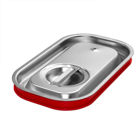GN 1/3 Deckel Gastronormbehälter Silikon Abdeckung GN-Behälter Edelstahl