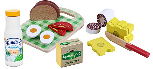 Tanner - Der kleine Kaufmann DEKO Brotzeit Vesper-Set (Kaufladenzubehör, 10-teiliges Set, verschiedene Artikel) 0802.9