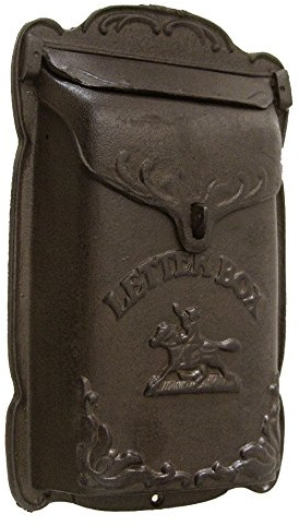 NACH Locking Mailbox, 7. 6 x 3 x 12. 8 inch, Brown Mailbox, Waterproof Mailboxes for Outside Wall Mount - The Cara Lockable Mailbox