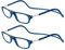 TBOC Pack: Gafas de Lectura Presbicia Vista Cansada – (Dos Unidades) Graduadas +1.50 Dioptrías Montura Azul Hombre Mujer Imantadas Plegables Lentes Aumento Leer Ver Cerca Cuello Imán