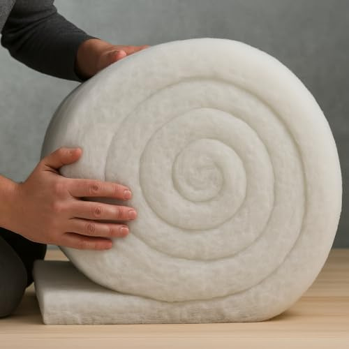 MHG Living Loft Insulation Roll – L8M x W370mm x T110mm – Eco Thermal Polyester for Building & Roof – Itch-Free, Moisture Resistant & Easy to Install – Energy Saving Loft & Wall Insulation