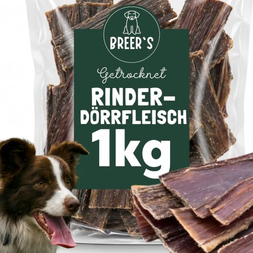 BREERs manzo essiccato 15 cm carne secca per cani 1 kg articolo da masticare per cani grandi e piccoli snack per cani