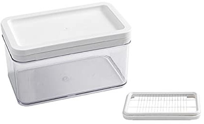 Cortador de queso Cortador de queso Mantequilla de mantequilla Caja de almacenamiento rectangular Fresco de queso de queso Preservación Contenedor Mantequilla Caja Pan Pastel De Queso Slicador Cortado