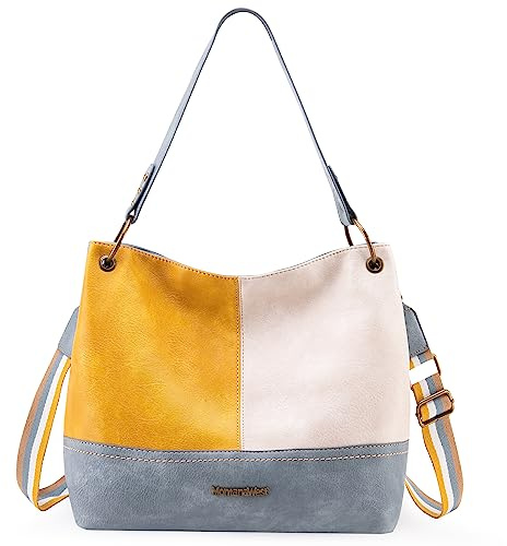 2PCS Purses for Women Hobo Shoulder Bag with Zipper WalletMWC-HB-047F-JN