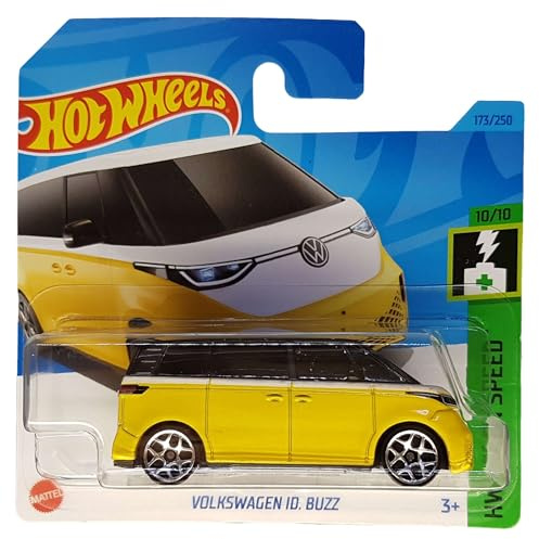 Hot Wheels - Volkswagen ID. Buzz - HW Green Speed 10/10 - HKG51 - Short Card - VW - gelb schwarz - Mattel 2023