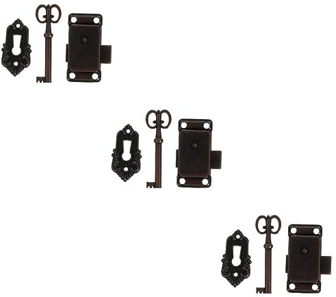 Hemobllo 6sätze Vintage Schubladenschloss Set Antike Für Schmuckkästchen Und Möbel Dekorative Latches Im Retro-stil Installieren Langlebig Und Rostfrei