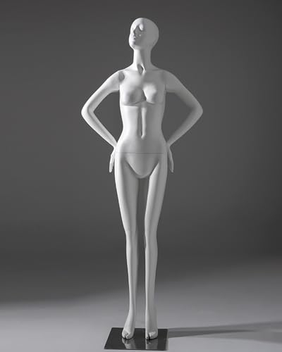 Manichino I Vestiti Espongono Manichini Femminili, Supporto per Manichino Staccabile con Base in Metallo, Modello Fittizio Realistico e Sinuoso, Abito per Tutto Il Corpo a Forma di Busto ( Color : Sty