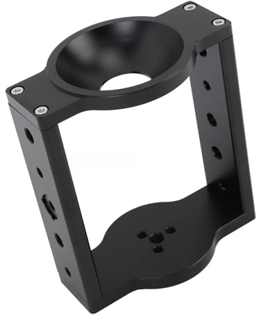 Plyisty 75mm Tripod Head Bowl Riser, Aluminium Half Ball Flat to Bowl Adapter Converter Riser, for Video Camera Tripod DSLR Rail Slider with 10kg Load Capacity