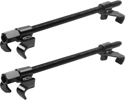 MaxAwe 2 Pack 380mm Coil Spring Compressor Kit, Universal Heavy Duty Suspension Clamps Vehicle Struts, Car Removal Absorber Tool, Black Vehicle Shock Kit