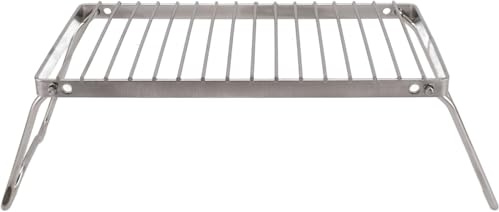 Folding Camping Grate Stainless Steel Adjustable Height Camp Fire Cooking Racks for Outdoor, Backpacking Grill for Camping