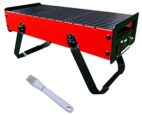 Parrilla de carbón portátil-Mini Parrilla de Barbacoa al Aire Libre,Parrilla de Barbacoa Plegable para Acampar,Barbacoa de Mesa para Barbacoa al Aire Libre