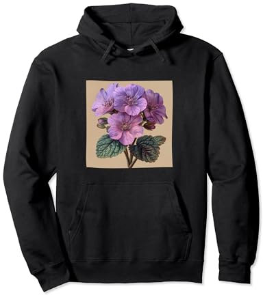 Bergenia Flower Cottagecore Graphic Pullover Hoodie
