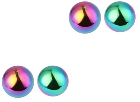 CAXUSD 2sets Garten Spiegel Edelstahl Reflektierende Hohl Kugeln Blickfang Decor 2 Stücke * 2