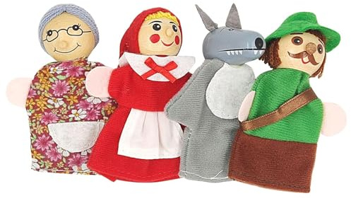 Fingerpuppen für Tiere, Fingerpuppen, Fingerpuppen, Fingerpuppe, 4-teiliges Set mit Fingerpuppen, Partygeschenke, pädagogisches Badespielzeug für die Zeit