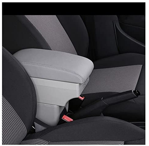 Guantera Central Organizar Caja Para Seat Caja Reposabrazos Para Ibiza 6j Para Ibiza 6L Contenido La Tienda Central Caja Almacenamiento Con Portavasos Cenicero Productos Con USB Coche Apoyabrazos(A gr