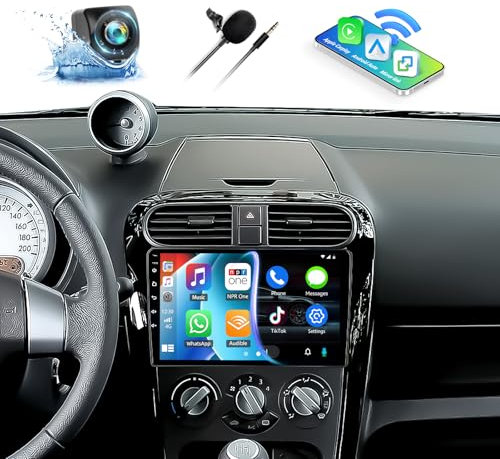 CAMECHO 2+64G 8-Core Android 13 DSP Autoradio per Suzuki Splash Ritz/Opel Agila 2004–2014, 9 Pollici Wireless Carplay Bluetooth HD Radio con Android Auto WiFi GPS FM/RDS +Fotocamera Posteriore