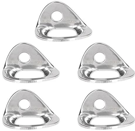Baxnore 5PCS Stainless Steel Climbing Anchor, Lightweight Climbing Hanger, Rock Climbing Bolt Hanger, Compact Climbing Hanger for Rappelling Aerial Work