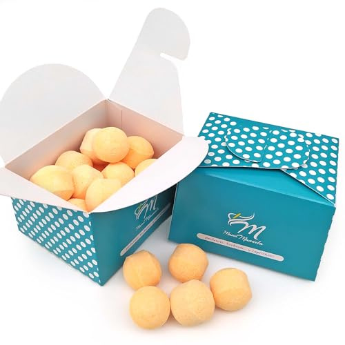 Caja regalo 25 mini bombas efervescentes para manicura y pedicura - Aroma Naranja – Alivia los pies cansados - Ablandan durezas, uñas y cutículas