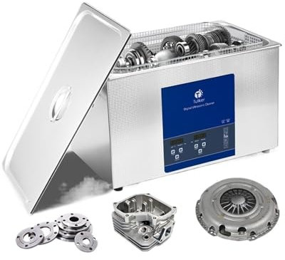 TIEOAXFT 30L Ultrasonic Cleaner 600W Auto Part PCB Metal Nozzle Ultrasound Cleaning Machine Engine Parts Oil Remove Rust Piston