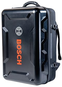 BOSCH GBP21-17 Rotations-Laser-/Werkzeug-Rucksack – robuste, blasgeformte Schale, anpassbare Schaumstoff-Innenseite, gepolsterte Rückseite, Laptopfach, wasserdichter Reißverschluss
