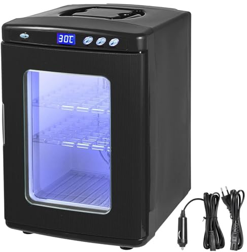DDZJTPP Brutapparat 25L Reptilien-Ei-Inkubator 5-60℃ Brutmaschine LED-Display Inkubatoren Brutautomat Labor Kühlung Heizung 220V für Bruteier Schwarz Brutschrank