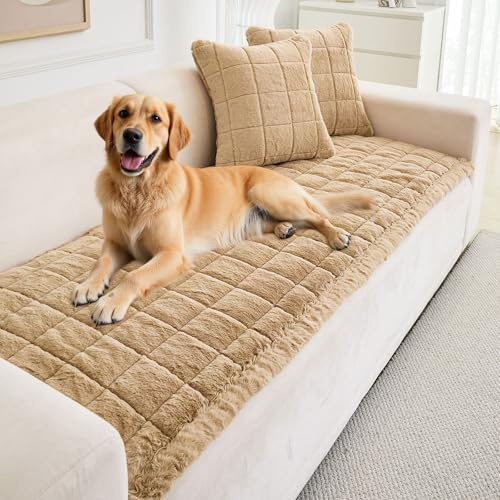 Thicken Plaid Sofa Cover 1 2 3 Seater, Universal Flannel Soft Non-Slip Corner Couch Cover L Shape Versatile Car Pet Bed Mat Chair Pads Sofa Slipcovers for Living Room Garden (Coffee, 70*150cm)